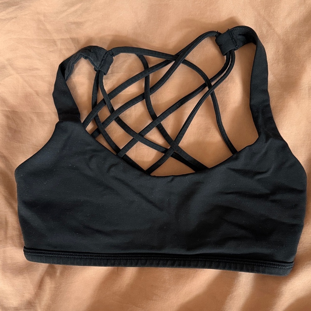 Lululemon Black Strappy Women's Sports Bra